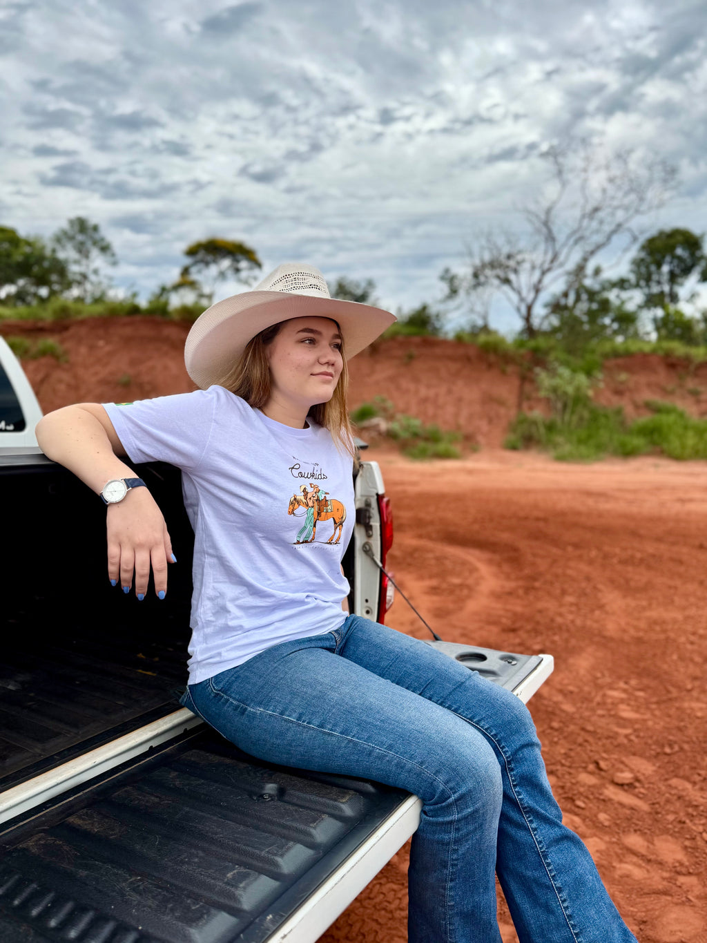 camiseta cowkids 100% algodão