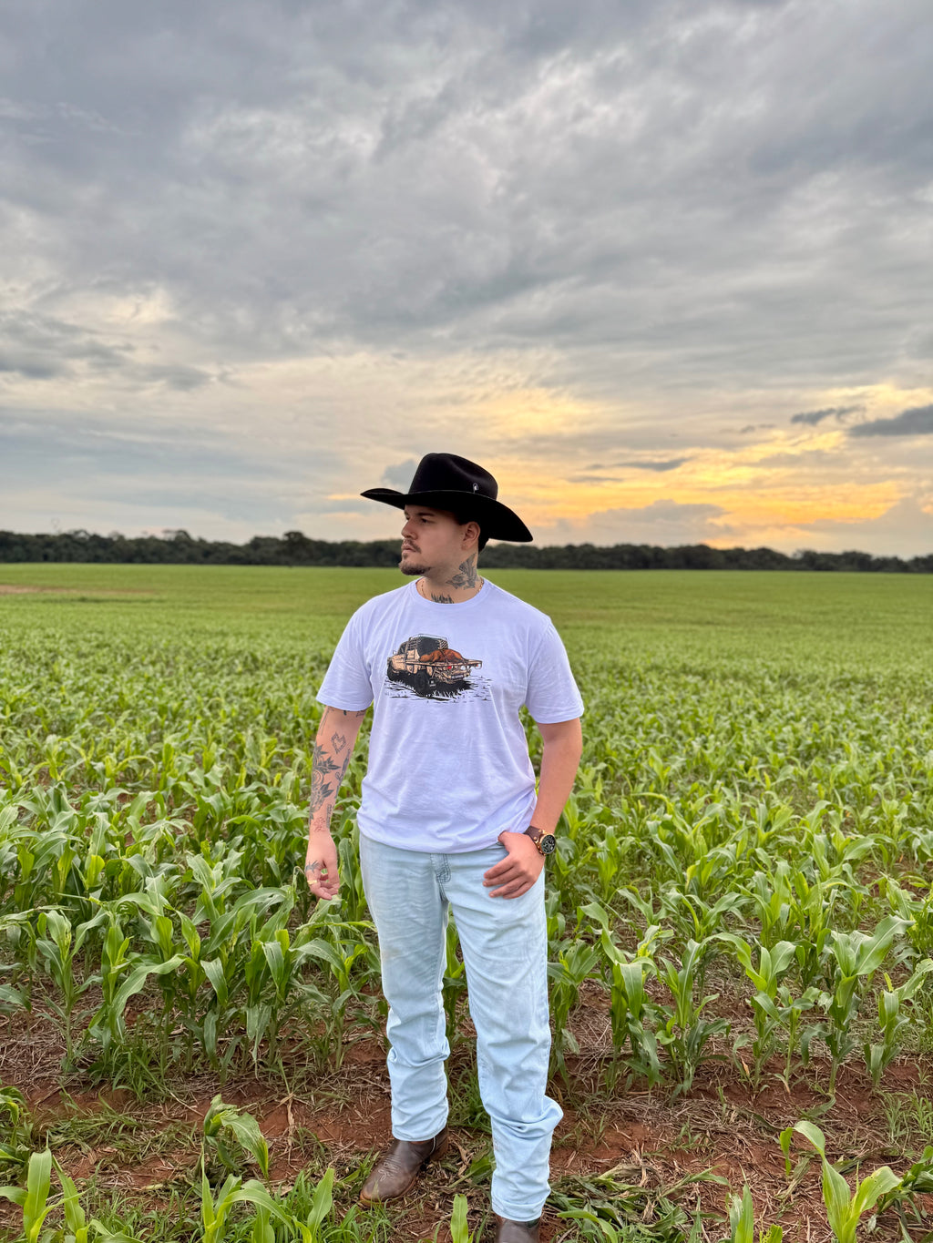 carga pantaneira camiseta 100% algodão