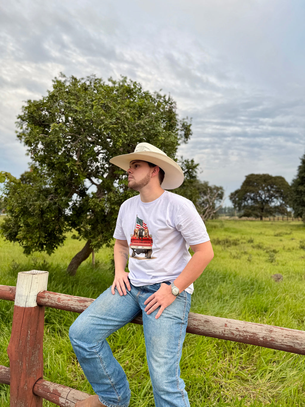 camiseta 100% algodão caminhonete americana
