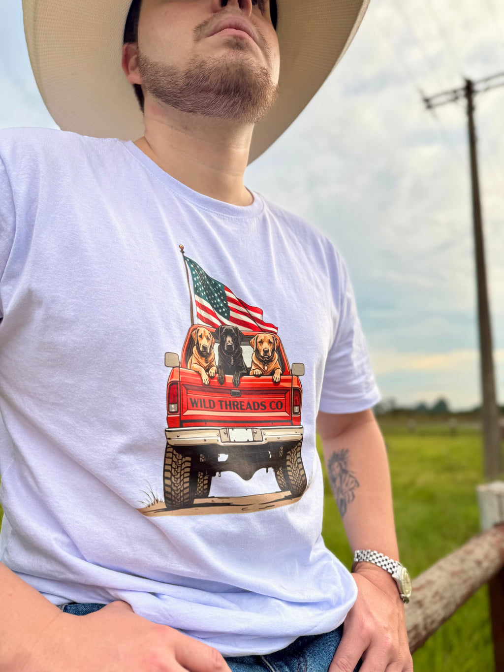 camiseta 100% algodão caminhonete americana